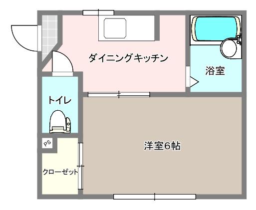ジュネス上杉(1K/2階)の間取り写真