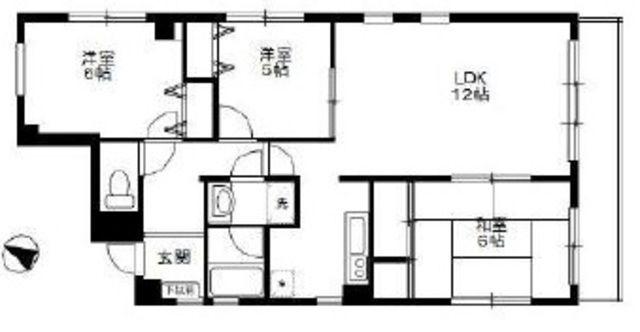 ドミール川越(3LDK/2階)の間取り写真