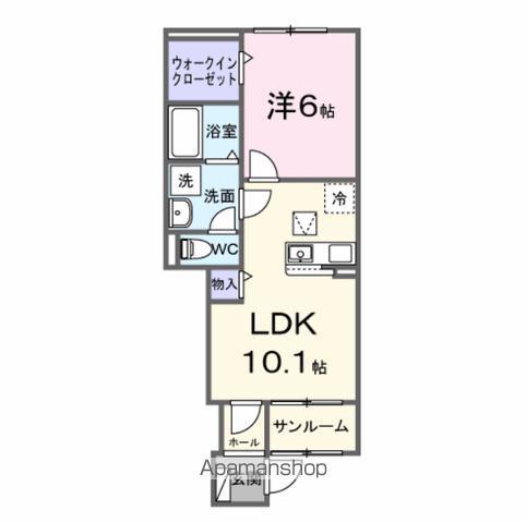 ノア・メゾン(1LDK/1階)の間取り写真