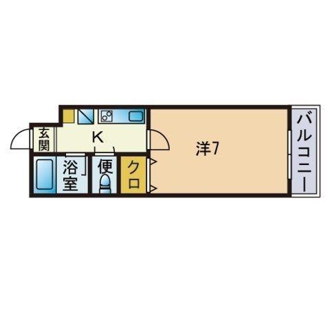 KS室見駅アベニュー(1K/4階)の間取り写真