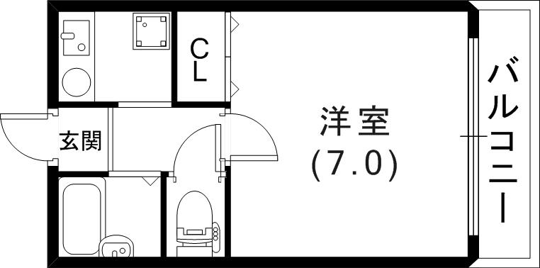 アビテ六甲(1K/3階)の間取り写真