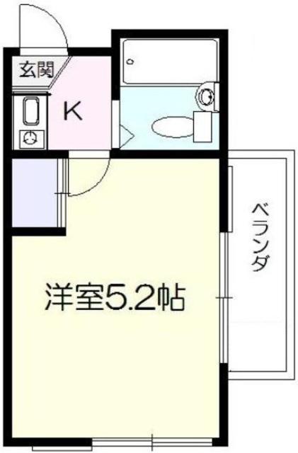 ハイツエムワン(1K/2階)の間取り写真