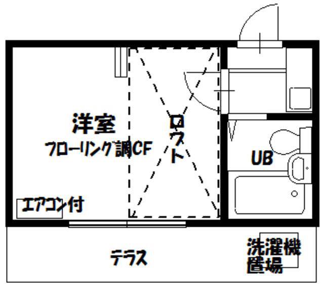 スマイル大矢部(1K/1階)の間取り写真