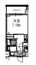 S-RESIDENCE福島GRANDE(1K/6階)の間取り写真