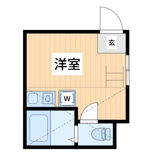 フー横浜鶴見(ワンルーム/1階)の間取り写真