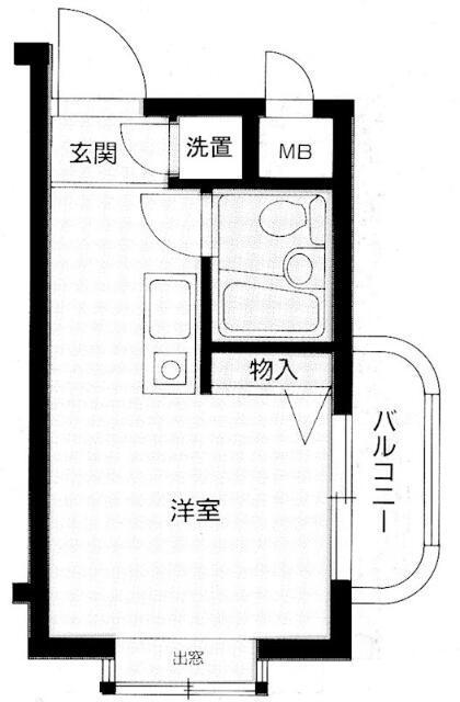 メインステージ西荻窪(ワンルーム/2階)の間取り写真