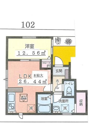 J-VESTA(1LDK/1階)の間取り写真