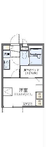 レオパレスストリームII(1K/1階)の間取り写真
