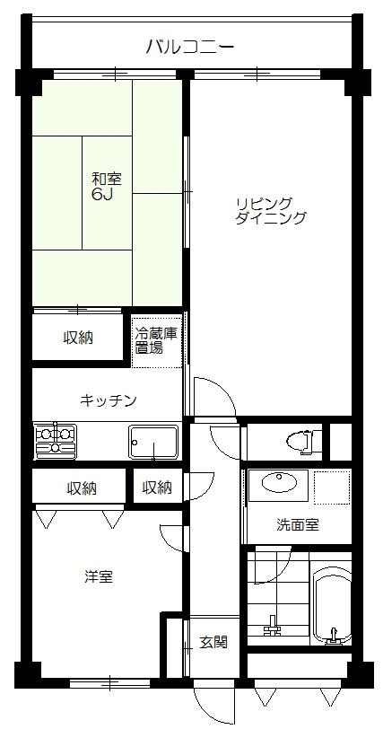 ステージ5(2LDK/3階)の間取り写真