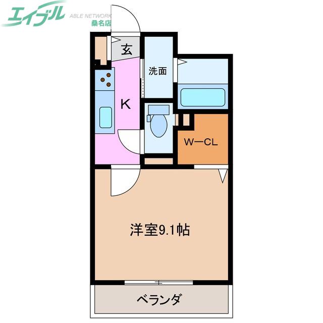 BIJOUX(1K/2階)の間取り写真