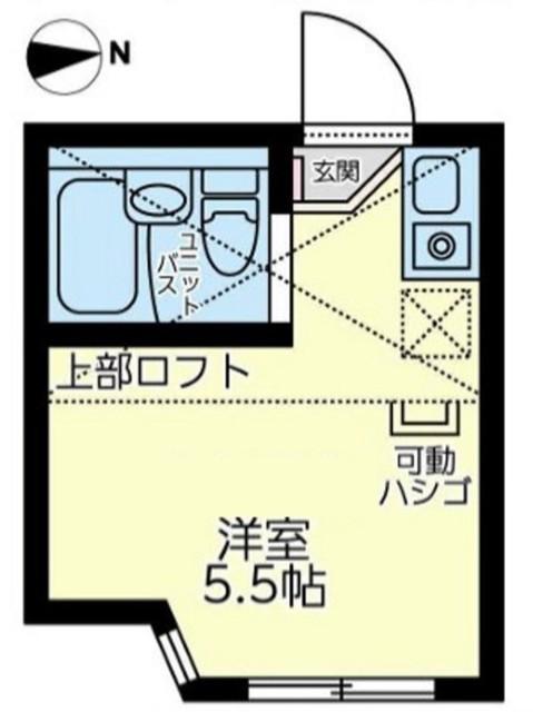 ユナイト藤崎ビッシーガの杜(ワンルーム/1階)の間取り写真