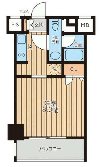 レジディア新横浜(1K/6階)の間取り写真