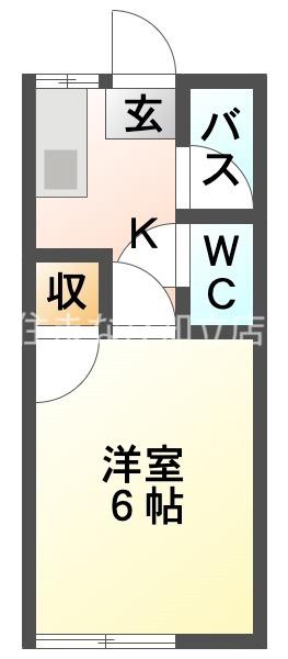 ハイツ山本(1K/1階)の間取り写真
