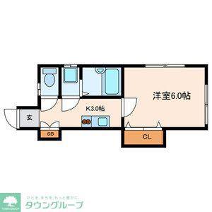 KAO-PARK(1K/1階)の間取り写真