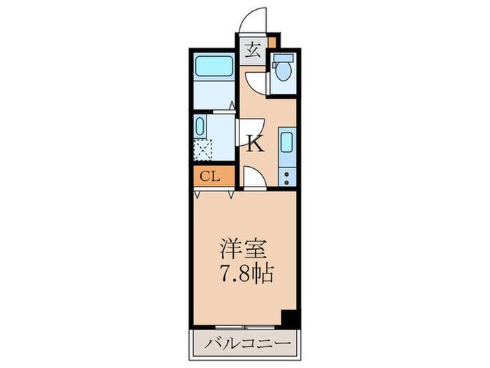 プライムコート中野(1K/1階)の間取り写真