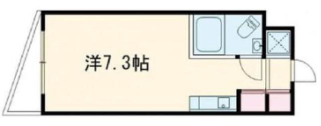 CASA KS(ワンルーム/2階)の間取り写真