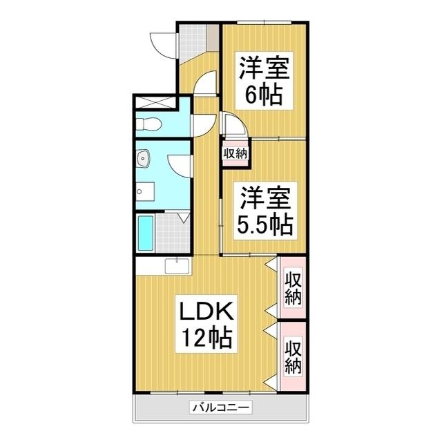 マンションルミナス(2LDK/3階)の間取り写真