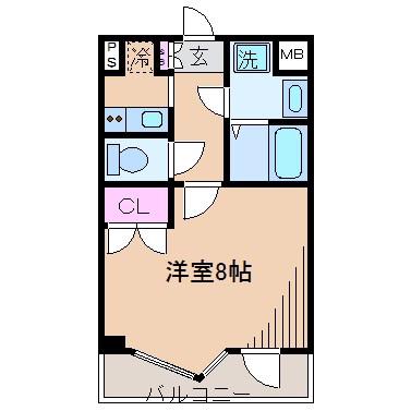 グレイスアイ元住吉(1K/1階)の間取り写真