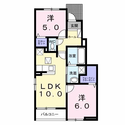 ヴィラ・セレーナ(2LDK/1階)の間取り写真