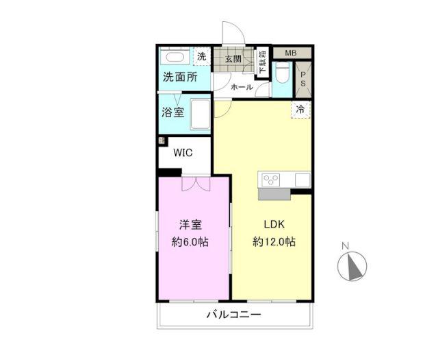 アウローラ(1LDK/2階)の間取り写真