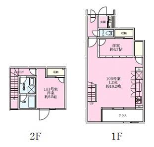 MSH柿の木坂(2LDK/1階)の間取り写真