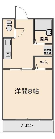 JR東海道本線 静岡駅 バス乗車時間:20分 最寄りバス停で下車 徒歩3分 2階建 築35年(1K/1階)の間取り写真