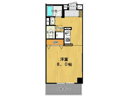 カーサフォンテ(ワンルーム/1階)の間取り写真