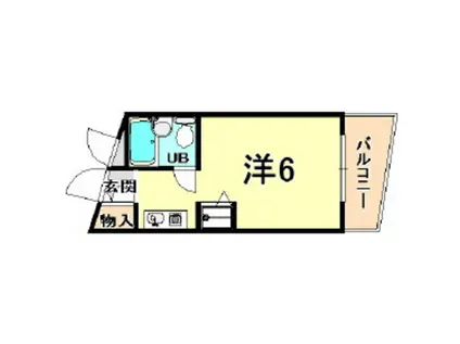 フローレンス夙川(ワンルーム/2階)の間取り写真