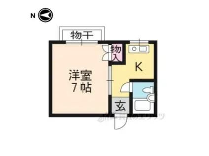 ビバ芦山寺(1K/3階)の間取り写真