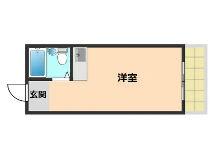 コトブキパークハイツ(ワンルーム/3階)の間取り写真