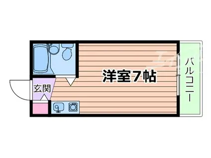 橋本マンション(ワンルーム/2階)の間取り写真