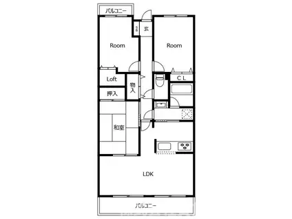 クレアコートロイヤル(3LDK/4階)の間取り写真