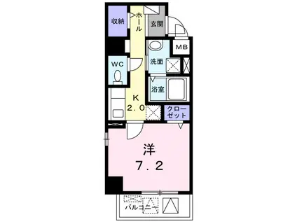 グランデ ピーノ 大師(1K/8階)の間取り写真