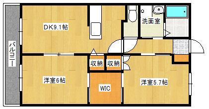 T-STYLE向敷地 南(2LDK/1階)の間取り写真