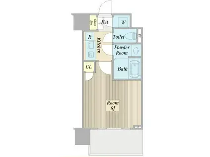 アーバングリーン兵庫ステーションフロント(1K/11階)の間取り写真