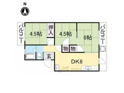 飯田マンション(3DK/3階)の間取り写真