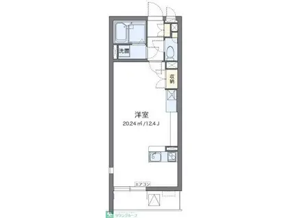 クレイノル ボヌール白岡 56908(ワンルーム/2階)の間取り写真