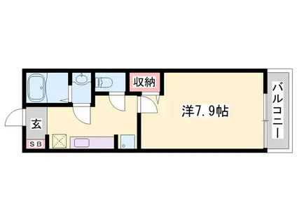 アラモードFII(1K/1階)の間取り写真