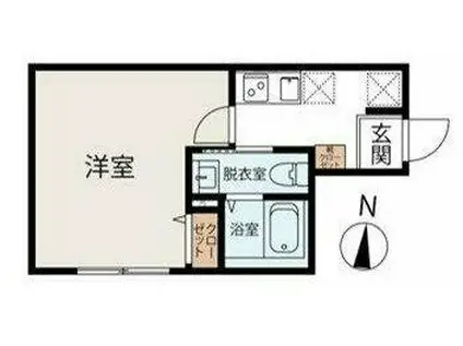 プリマベーラ海老名(1K/1階)の間取り写真