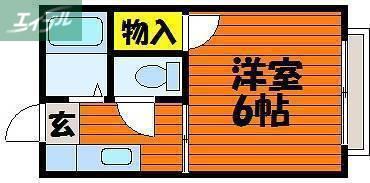 メゾンハゴロモ(1K/1階)の間取り写真
