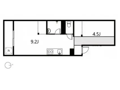 狛江和泉ハイツ(1LDK/1階)の間取り写真