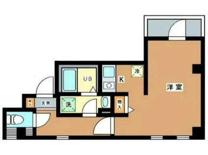 RIENROHMANSION(1K/5階)の間取り写真