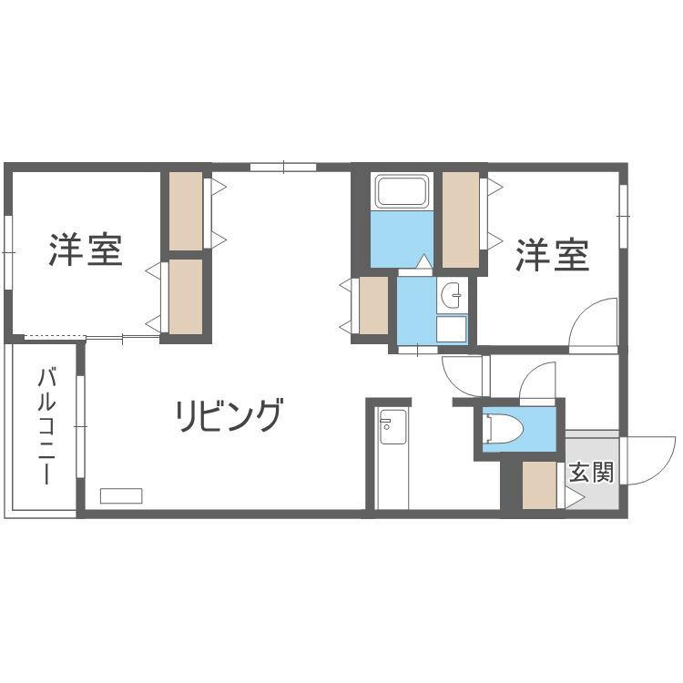 K・Sー11(3LDK/4階)の間取り写真