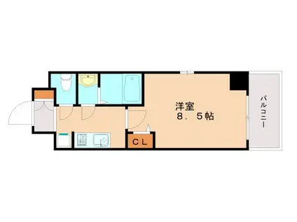 ファーストフィオーレ東灘(1K/4階)の間取り写真