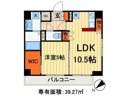 カスタリア三ノ輪(1LDK/7階)の間取り写真