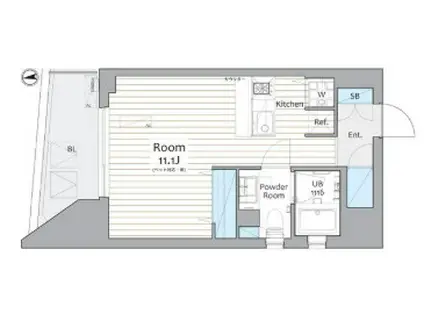 フェリス白金 FELIZ SHIROKANE(ワンルーム/3階)の間取り写真