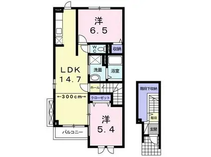 グランSフィールド III(2LDK/2階)の間取り写真