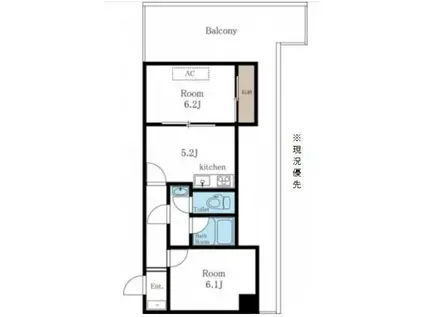 プラザ仲町台センター(2K/4階)の間取り写真