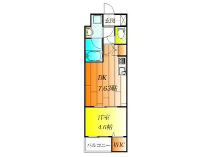 ステラキャットクローバー(1DK/3階)の間取り写真
