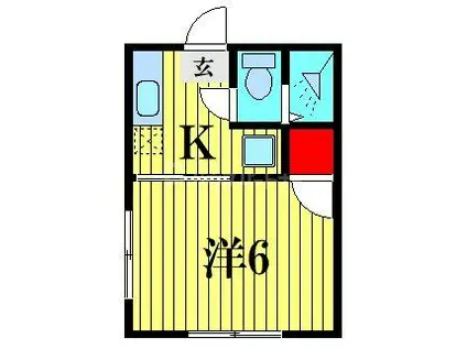 シティハイムフローラ(1K/1階)の間取り写真